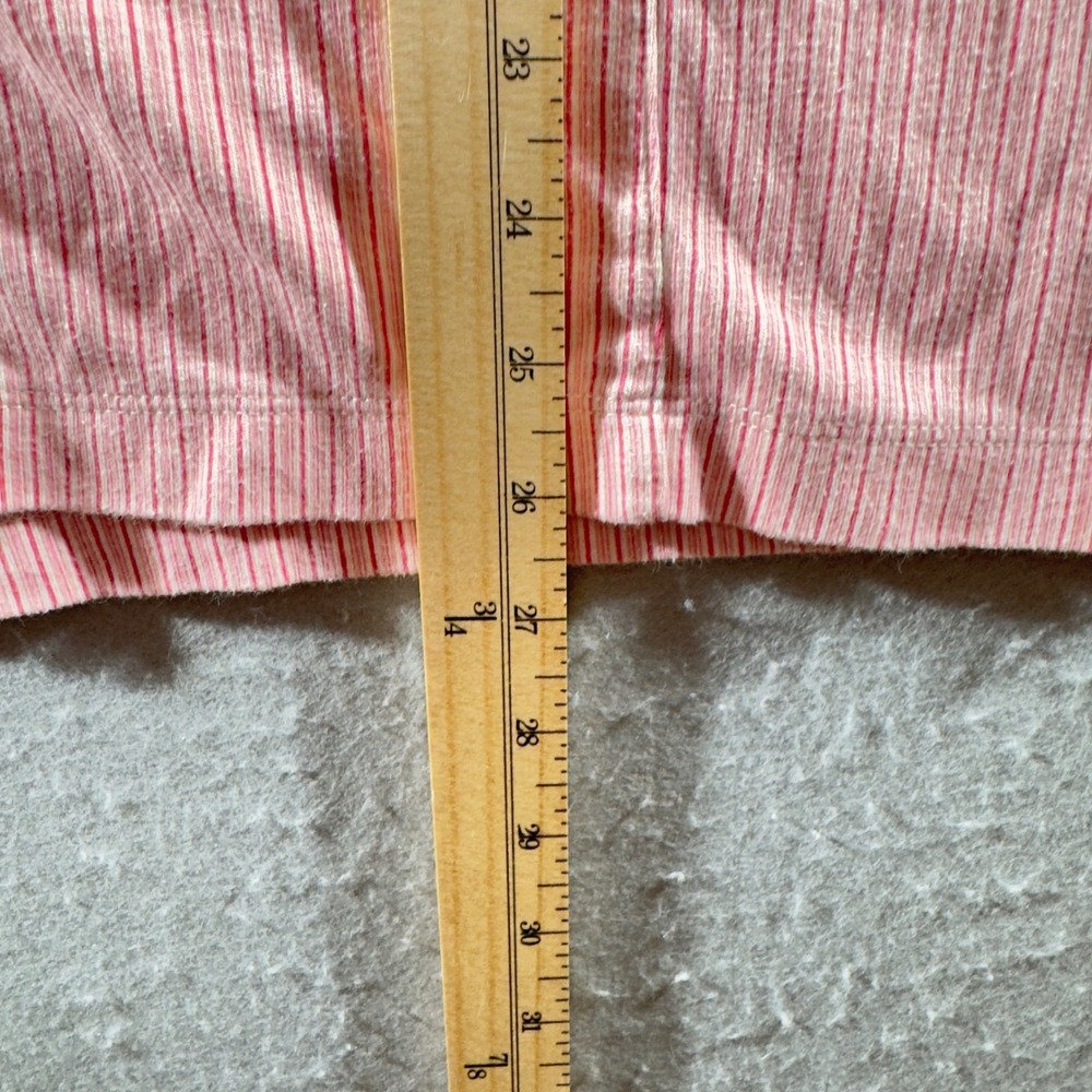 1388 | Karen Neuburger Striped Ribbed Knit Pajama Set Pink Womens 1X - Picture 5 of 13